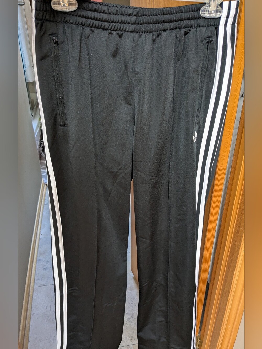 Adidas Black Sweatpants with White Triple Stripes